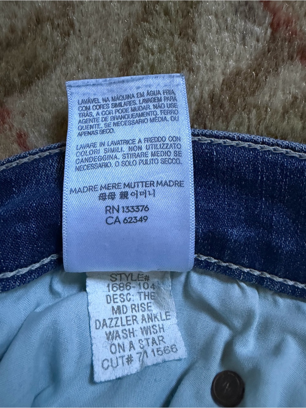 MOTHER The Mid Rise Dazzler Jeans size 28 - Picture 9 of 10